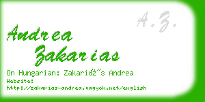 andrea zakarias business card